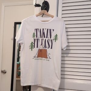 Peanuts White 'Takin' It Easy' Women's  T-Shirt
